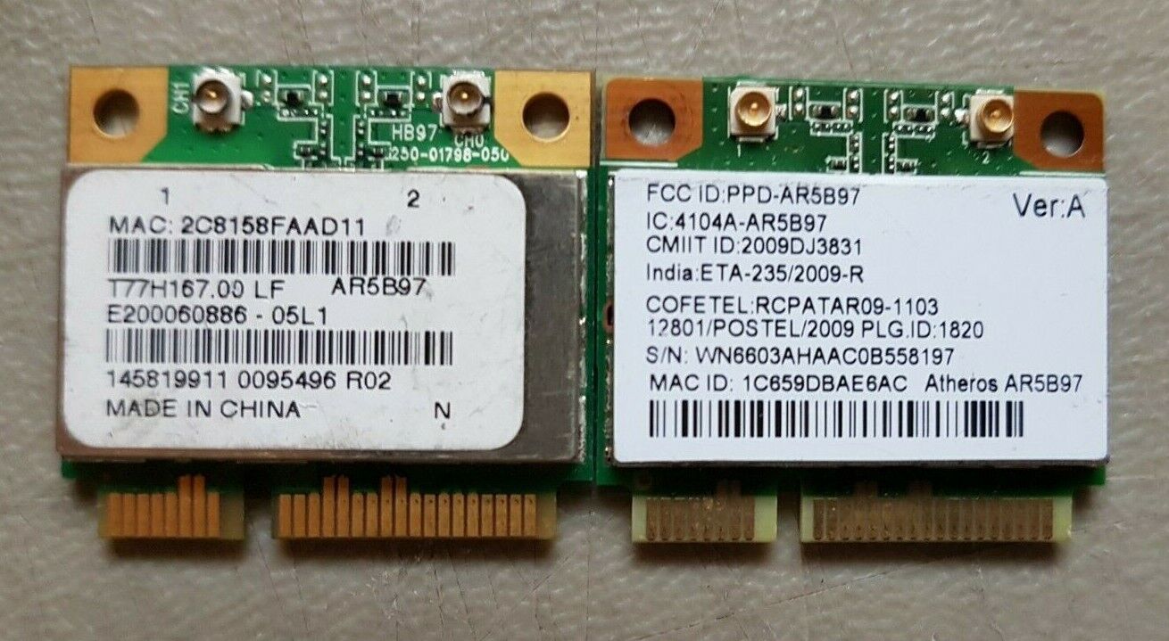 Wireless Half Mini PCIE Atheros AR5B97 chipset 802.11b/g/n PCI-E wifi adapter