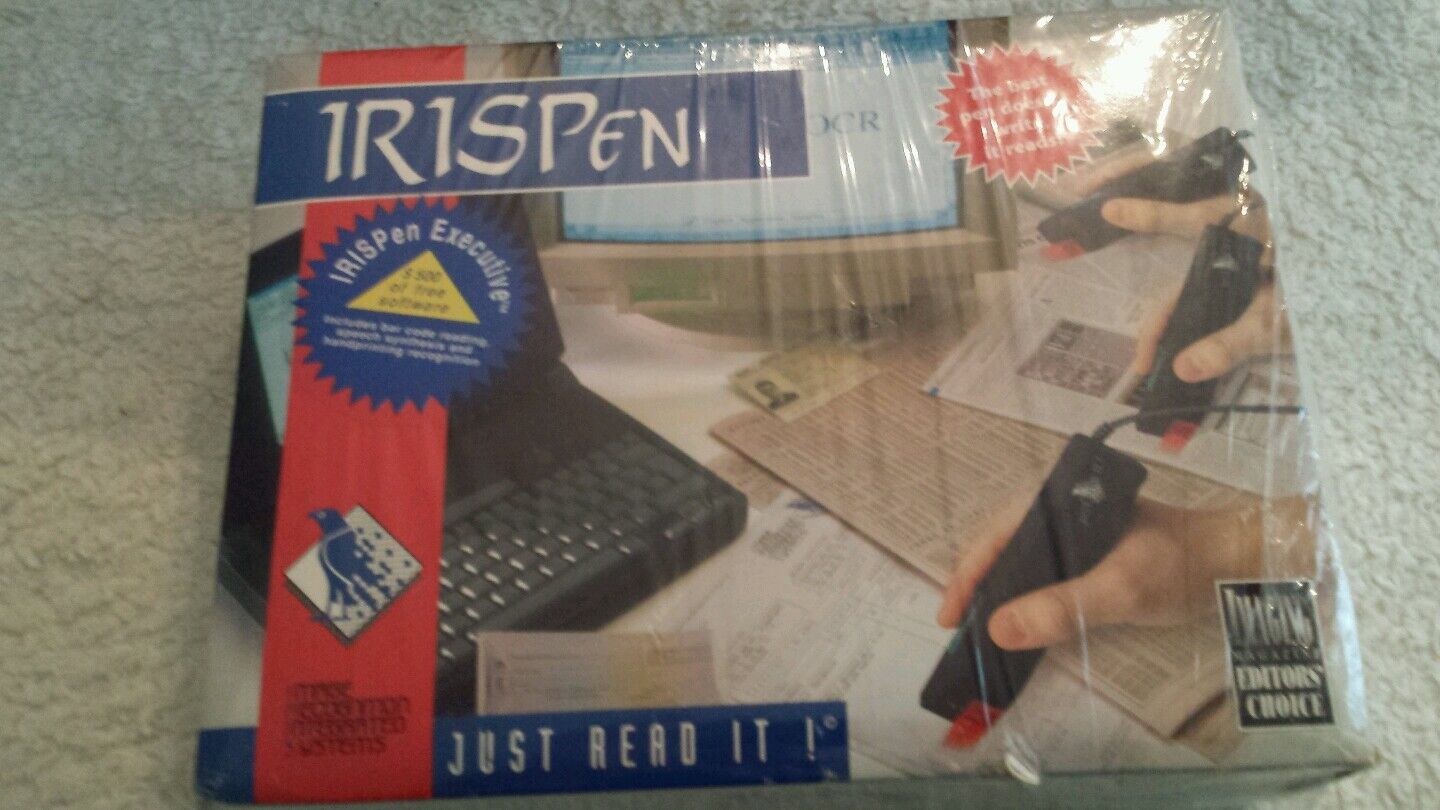 Irispen Version 3.01 Executive Code Reader Vintage 1997 Sealed + CD Rom software