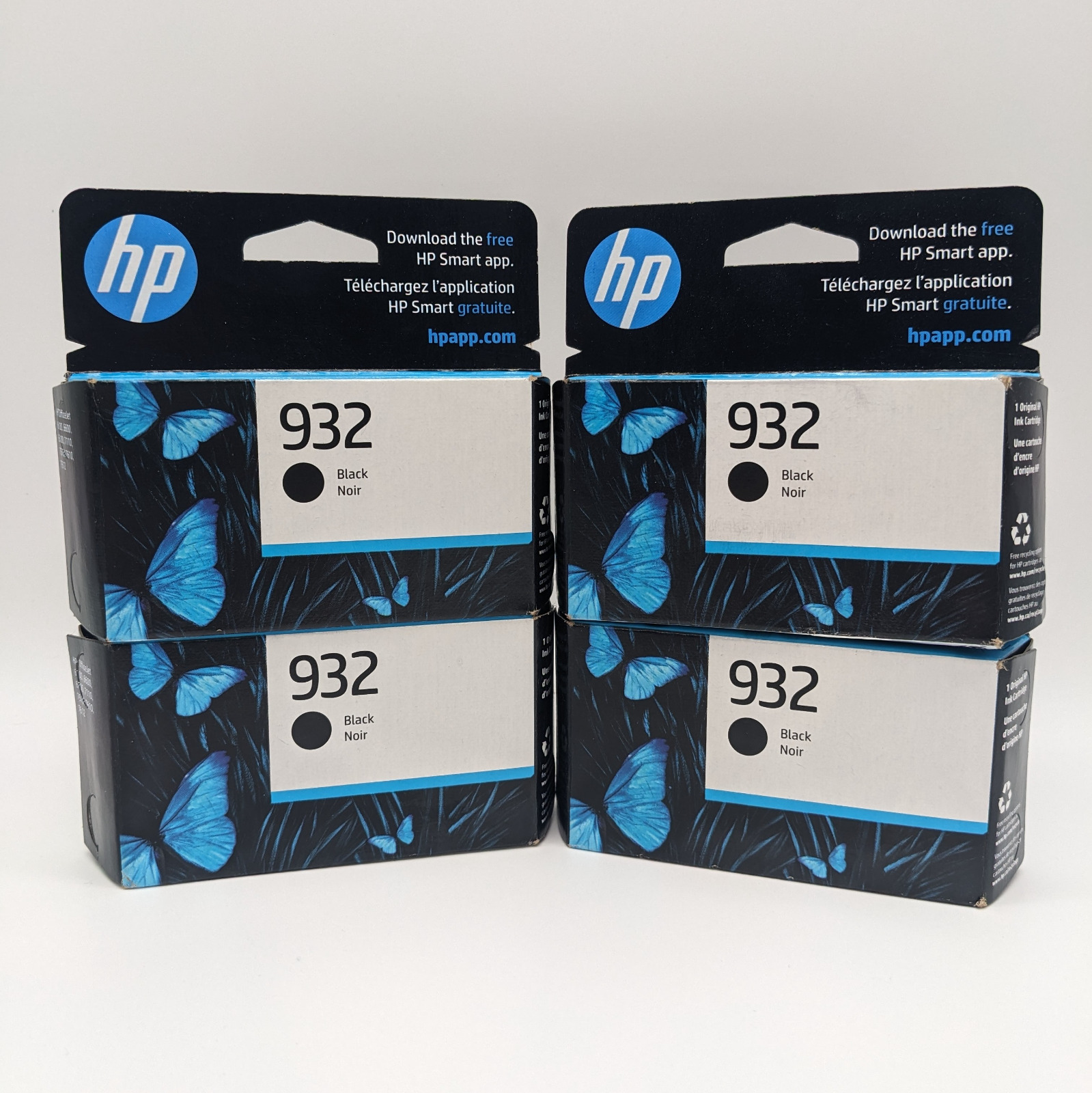Lot of 4 GENUINE HP 932 Black Ink Cartridges CN057AN Sealed New (Expired 03/24)