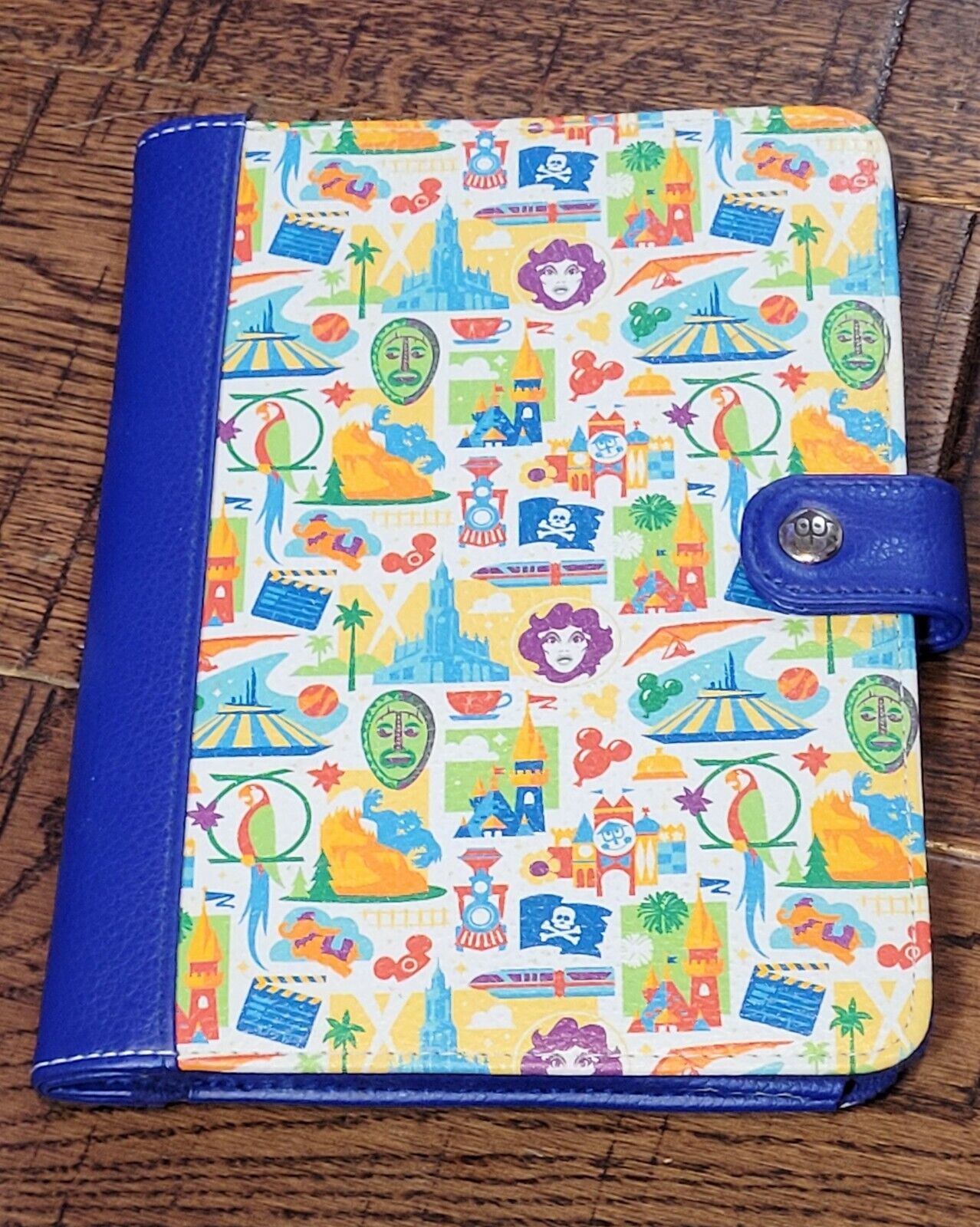 Disney Theme Parks Ride Icons Haunted Mansion Tiki Tablet Folding Protector Case