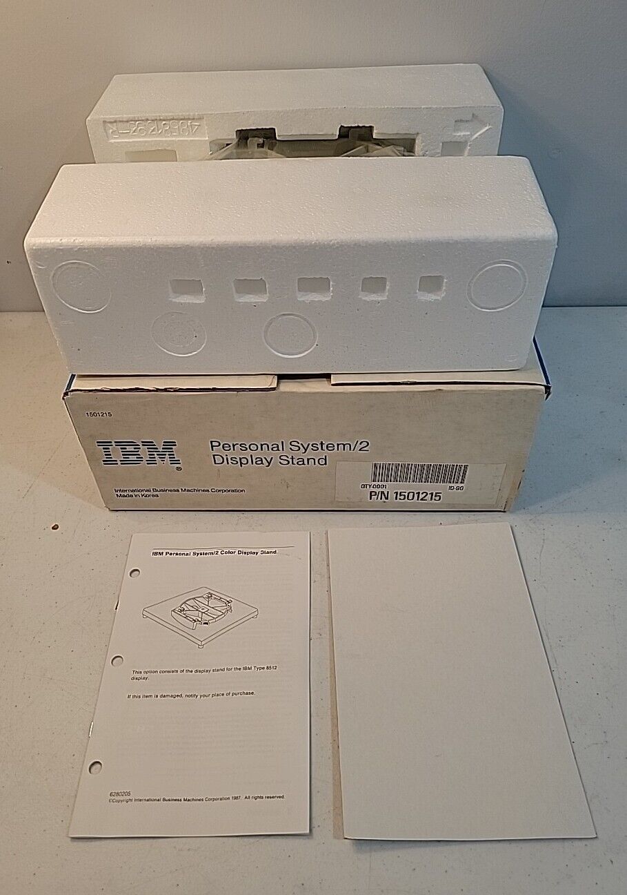 Vintage IBM Personal System/2 Color Display Stand Open Box