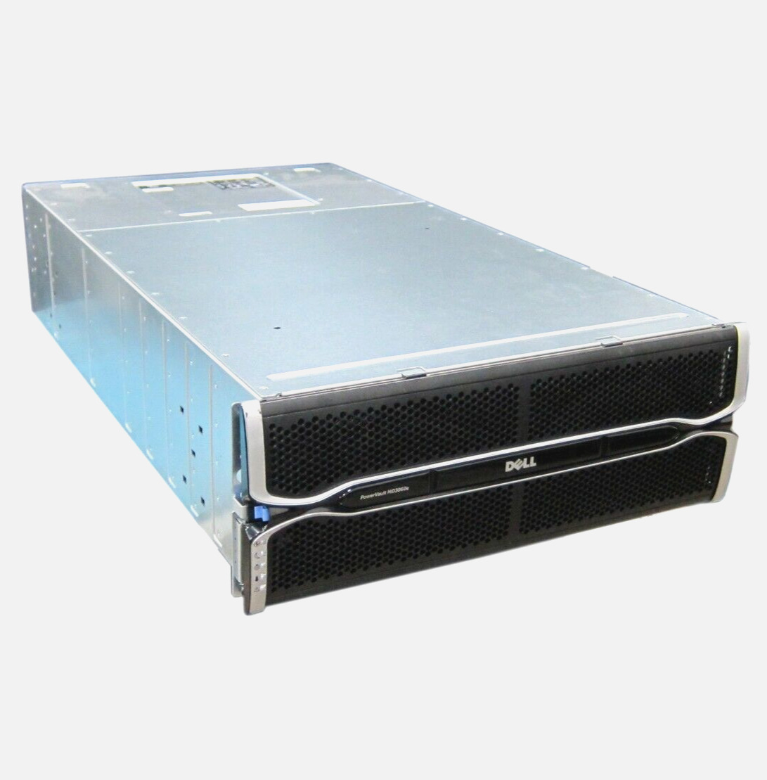 Dell PowerVault MD3060e 60-Bay 3.5” LFF 4U Enclosure – 2x Controller/Fan/PSU