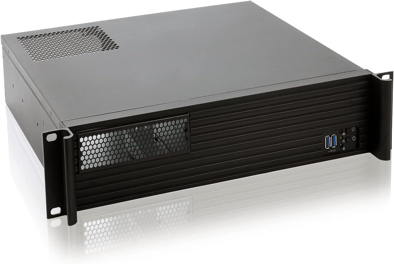 3U Short Depth Rackmount Server Chassis Micro Atx/Mini-Itx 1x5.25+4x3.5 Bays Sup