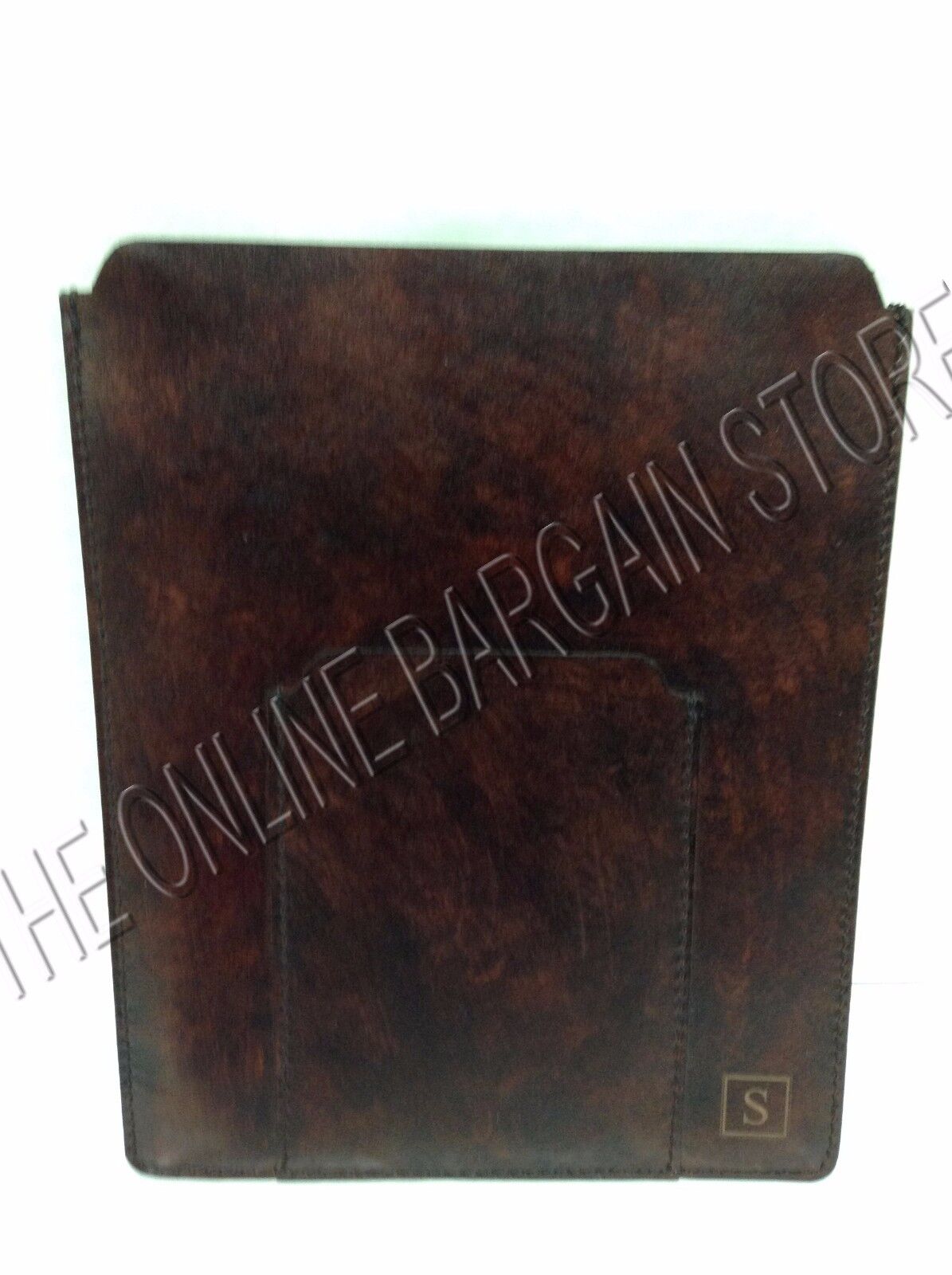 Pottery Barn Saddle Leather Tablet iPad Case Holder Cognac Monogrammed S 