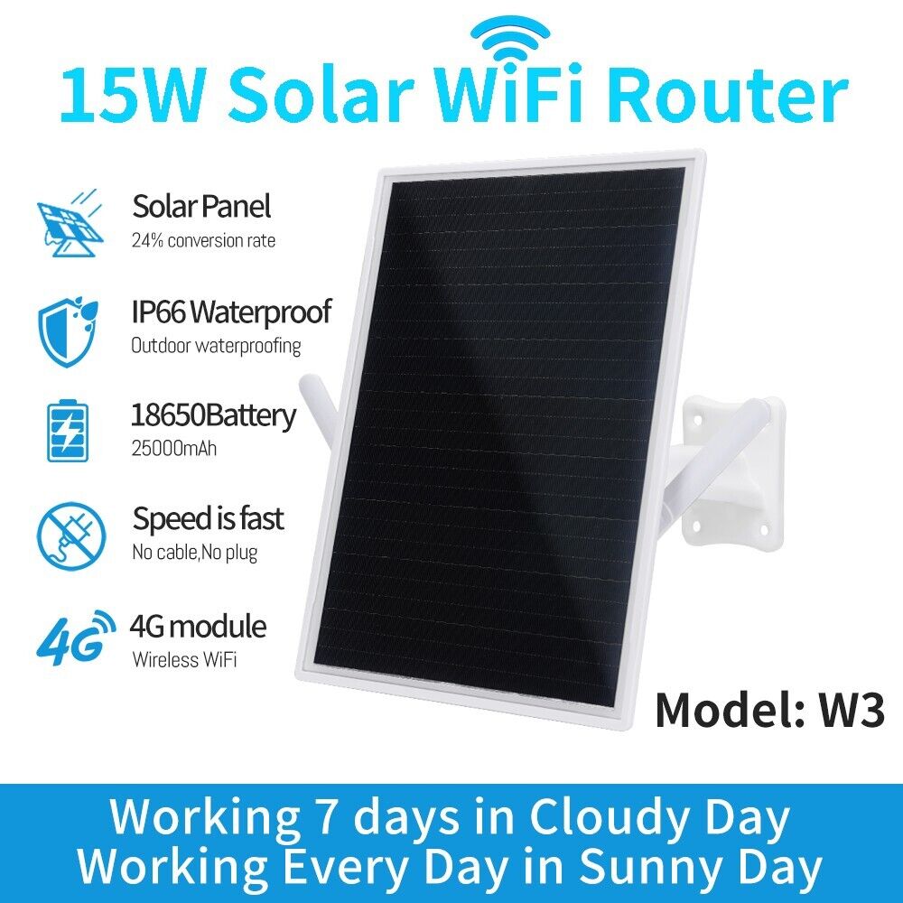 15W/5V solar panel powered 4G Wireless Solar WIFI Router Outdoor Security Camera