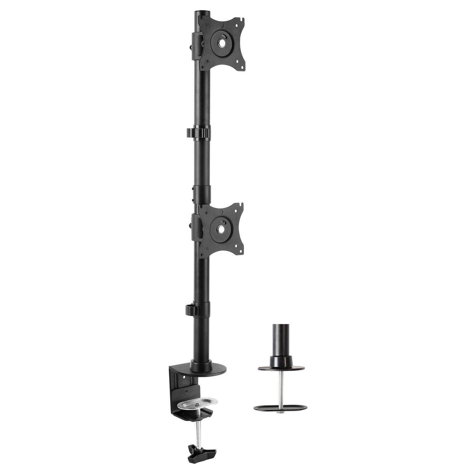 VIVO Dual Computer Monitor Desk Mount Stand, Vertical Array, 2 Screens up to 34\