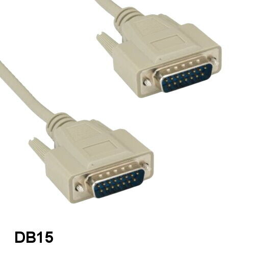 Kentek 6' Feet DB15 Cable Cord 15 Pin 28 AWG Male to Male for Mac Monitor