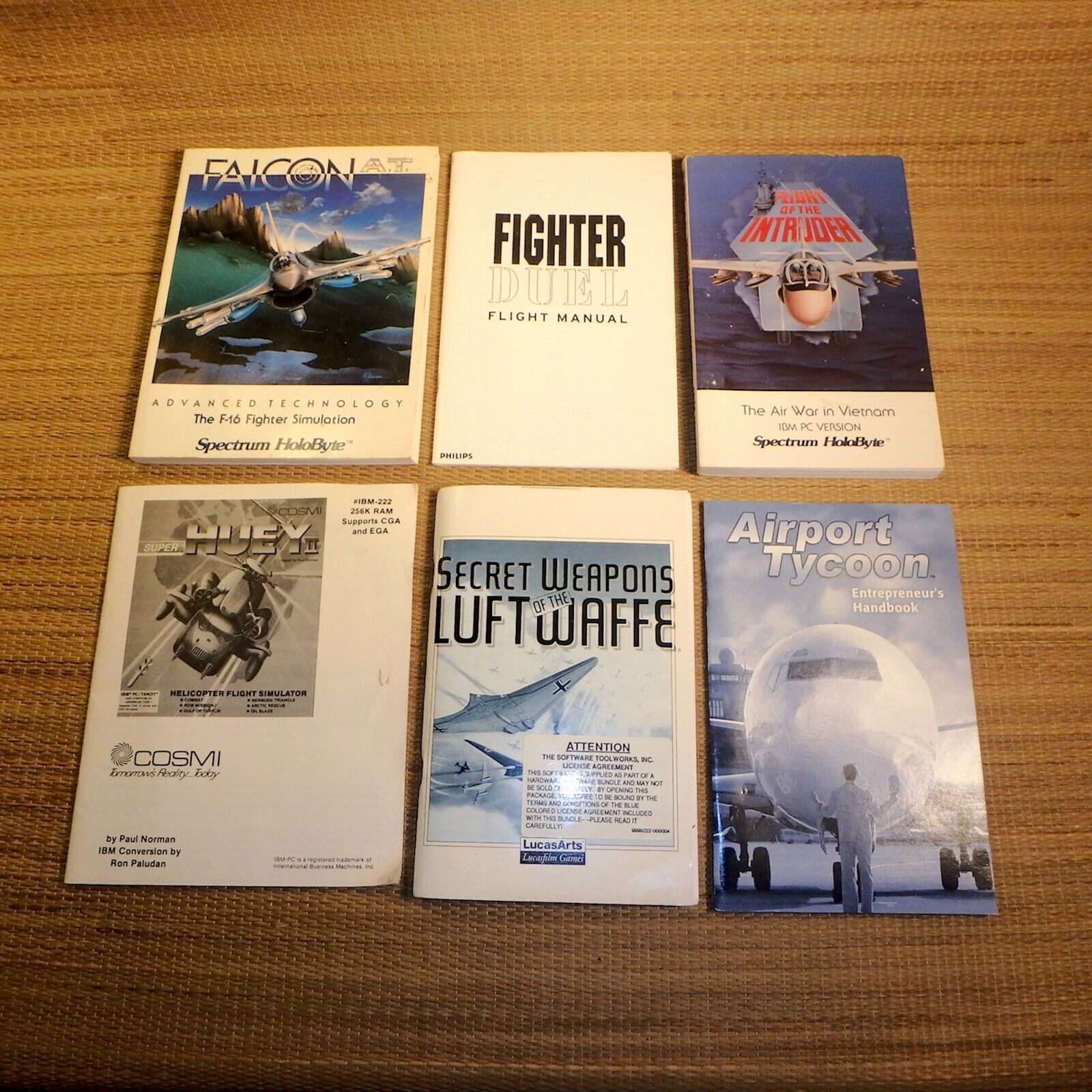 Vintage Flying War PC Games Asst. Instruction Manuals - No Software
