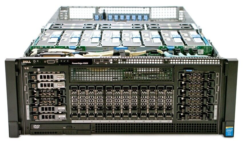 Dell PowerEdge R920 Server 24 SFF 4x E7-4830 v2 (40 Cores) - USB 3.0 Hub and 4xG