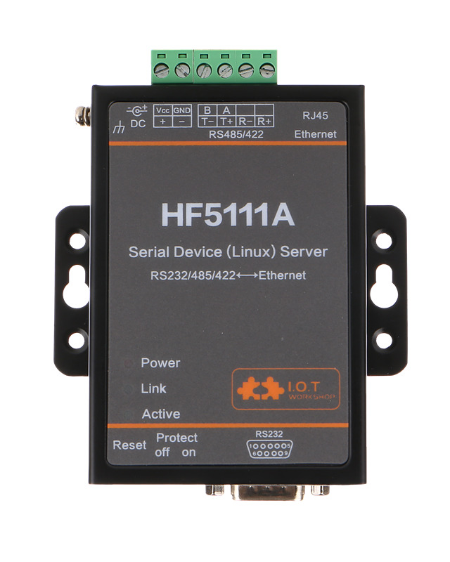 HF5111A 1 Port RJ45 RS232/485/422 Serial To Ethernet Linux Serial Port Server