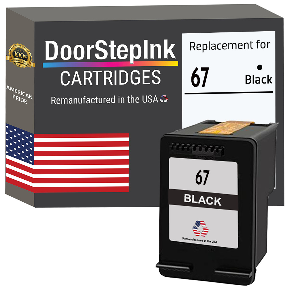 DoorStepInk Remanufactured in the USA Ink Cartridge for HP 67 Black