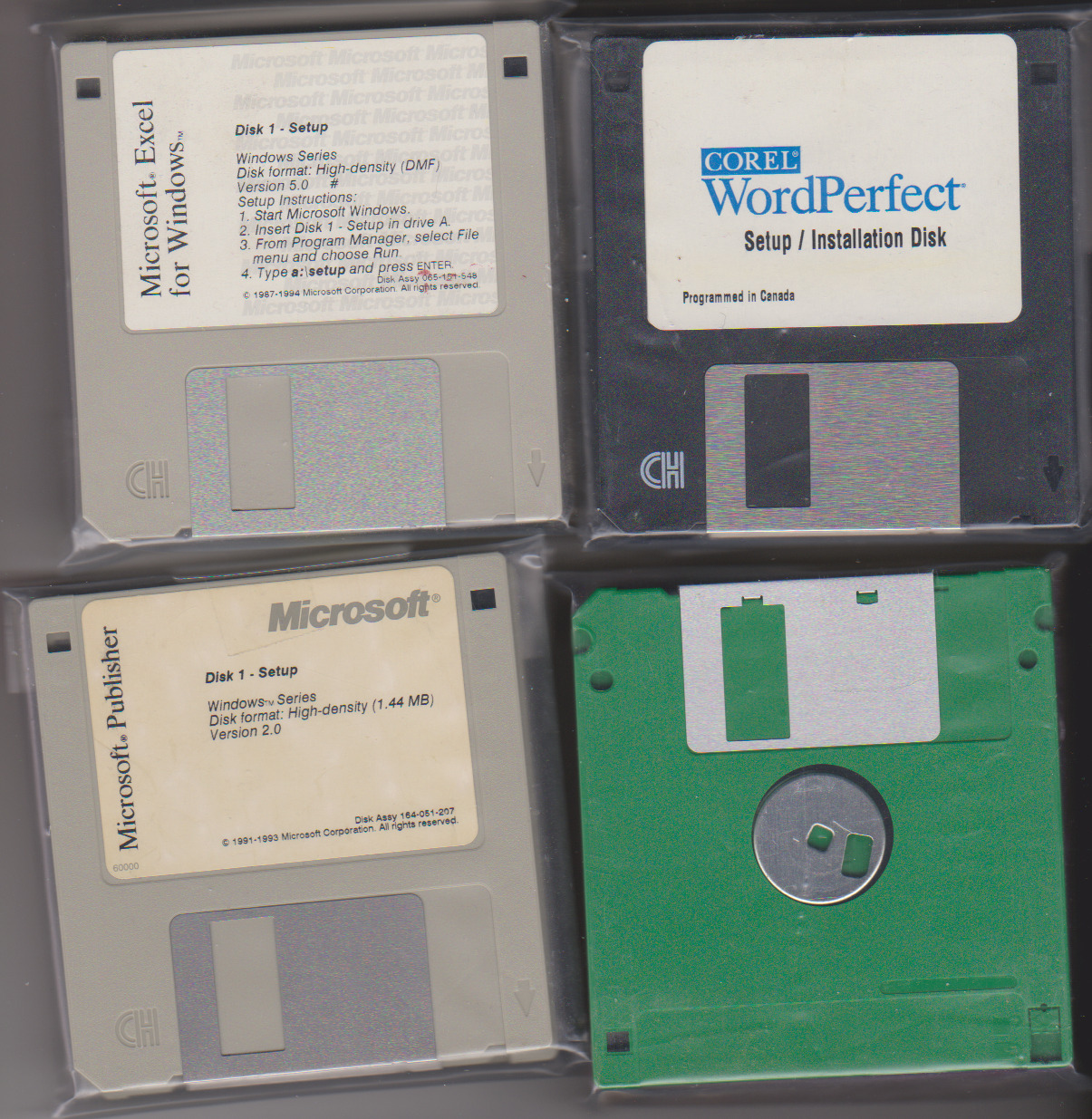 Floppy Disks Bundle - Excel (7), WordPerfect (11), Publisher (5) and blanks (8)