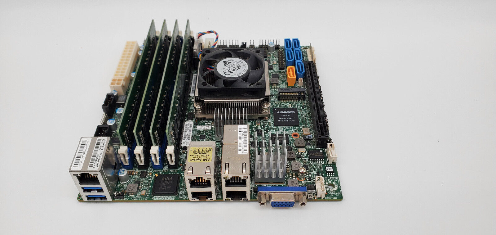 Supermicro X10SDV-TLN4F Xeon D-1541 8-Core Server Motherboard + 64GB DDR4 RAM
