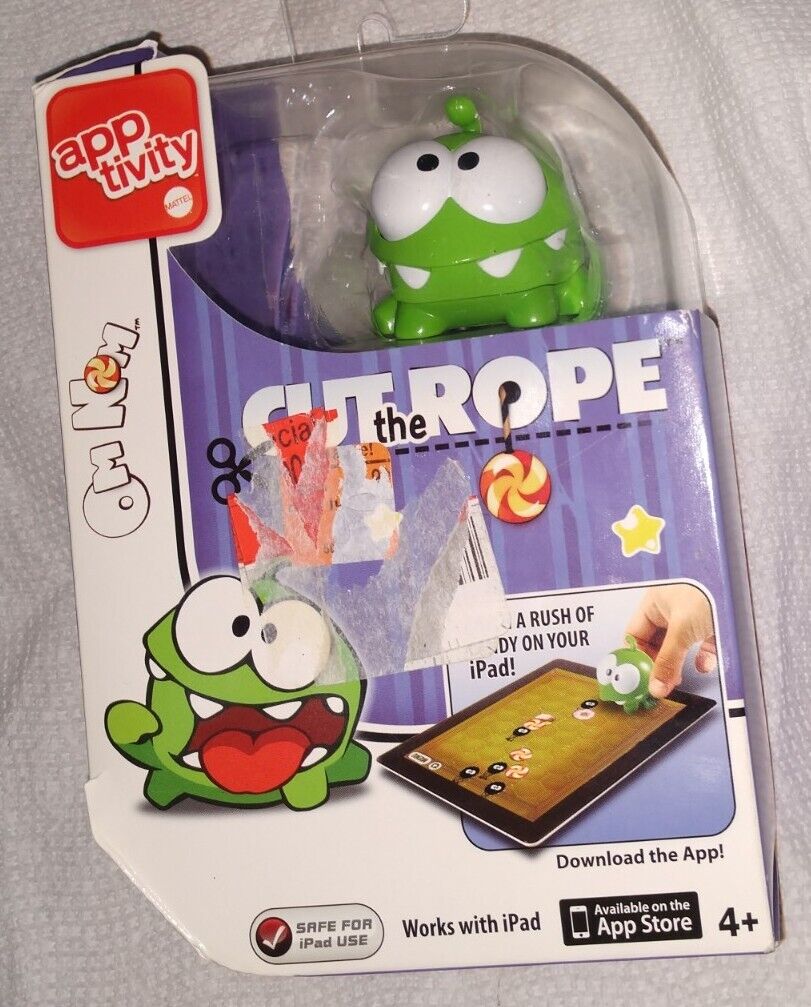 Cut the Rope Apptivity Game Sealed Package Om Nom Figure for iPad Mattel 2012