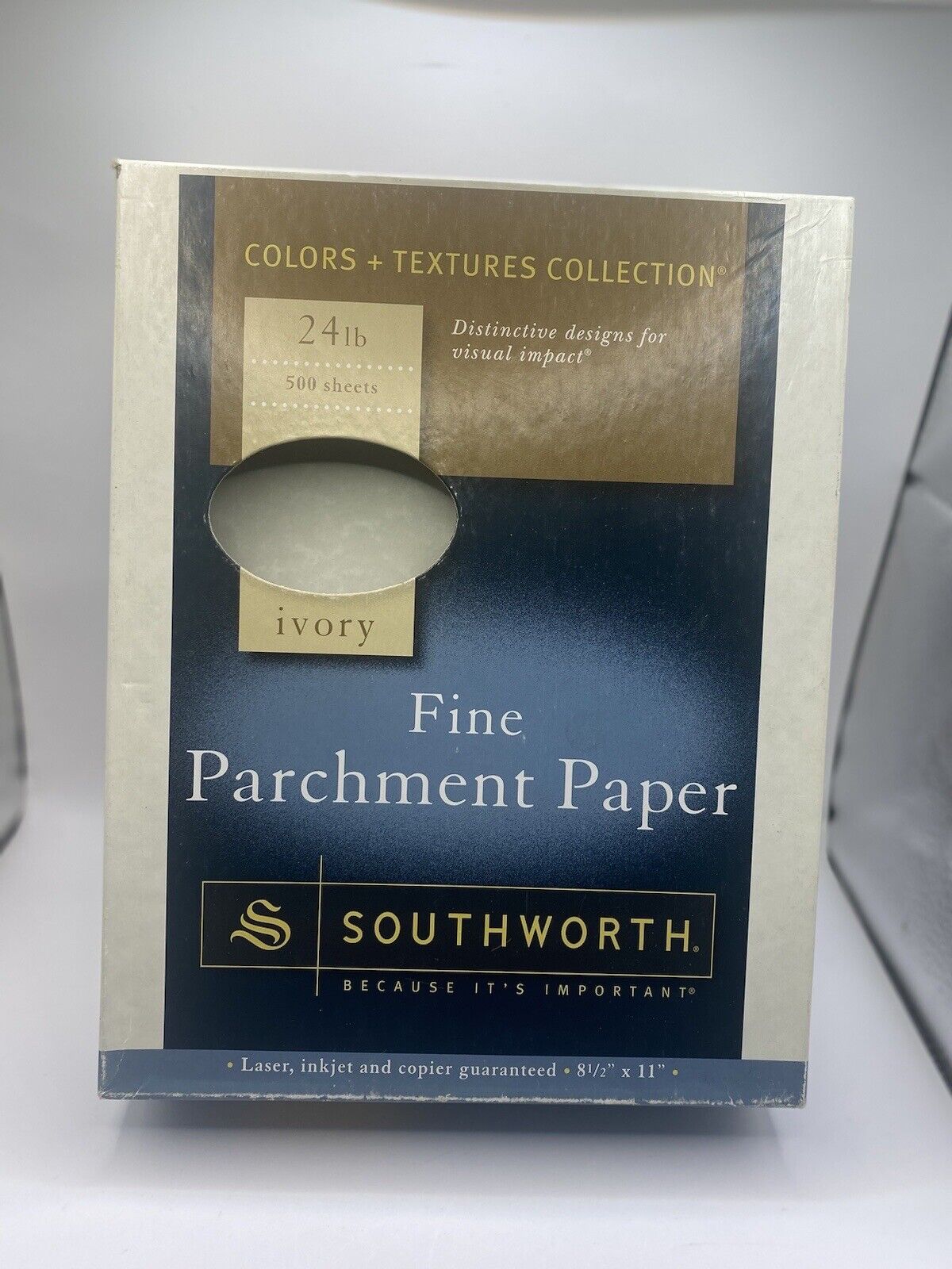 Southworth fine parchment paper 80 pcs Ivory 24lb 8 1/2 x 11 P984C Open Box