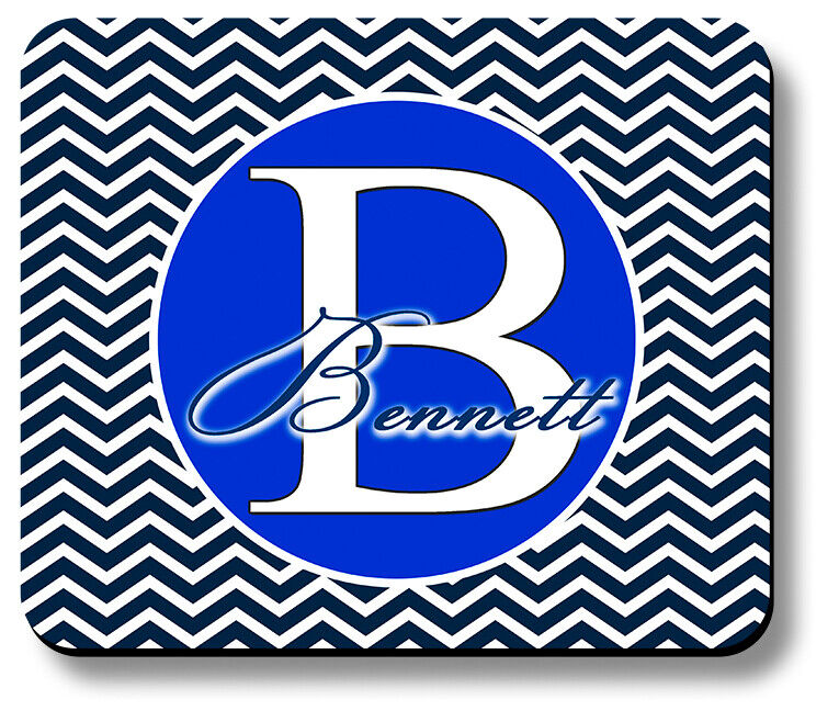 Monogram Initial Family Name Personalized Custom Mouse Pad 1/8in or 1/4in Thick