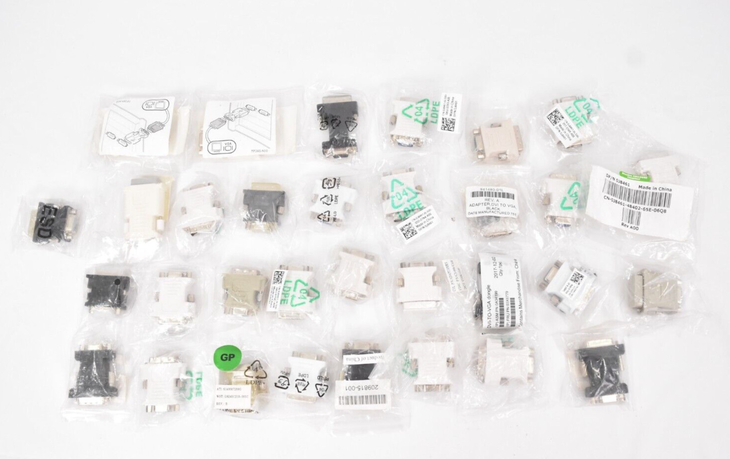 Lot of (32) VGA Female To DVI Male Video Adapters NEW