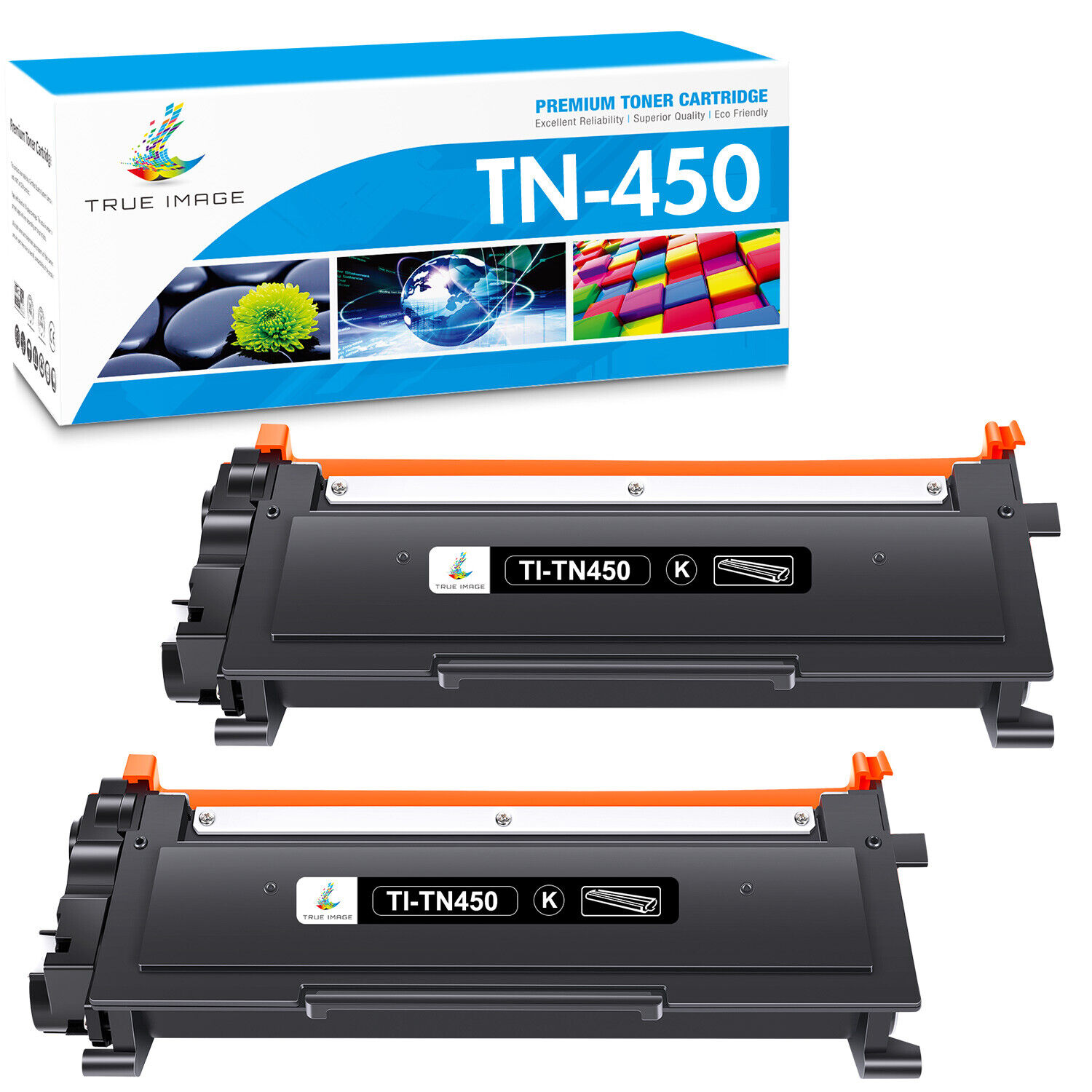 2x TN450 Toner Cartridge for Brother HL-2270DW HL-2280DW HL-2240 Intellifax 2840
