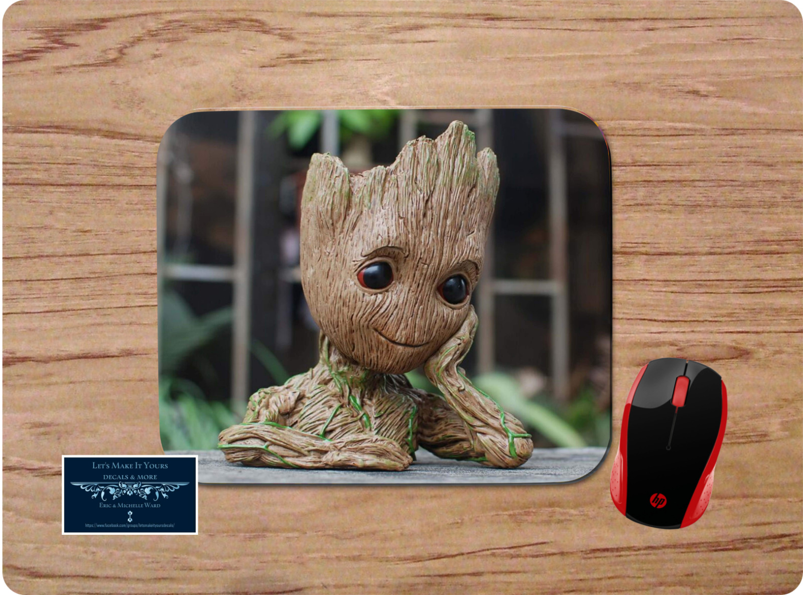 BABY GROOT THINKING MOUSEPAD MOUSE PAD HOME OFFICE GIFT GUARDIANS OF THE GALAXY