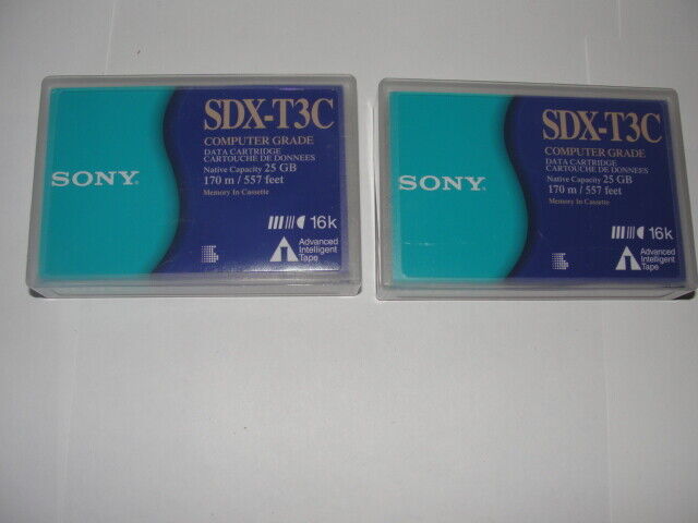 Lot of2 - SONY NEW SEALED SDX-T3C AIT Data Cartridge 25GB 16k