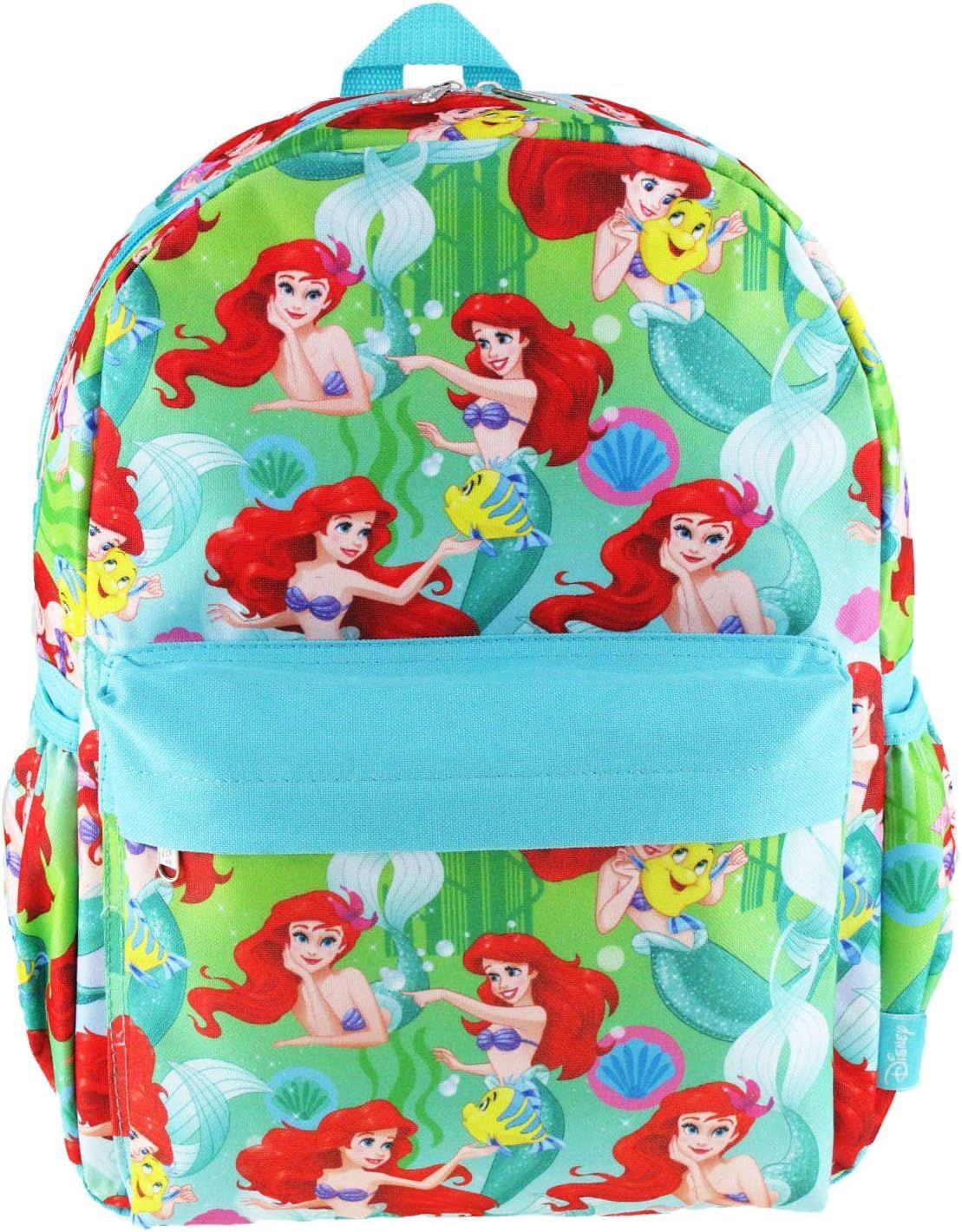 Disney's The Little Mermaid 16 inch All Over Print Deluxe Backpack With... 