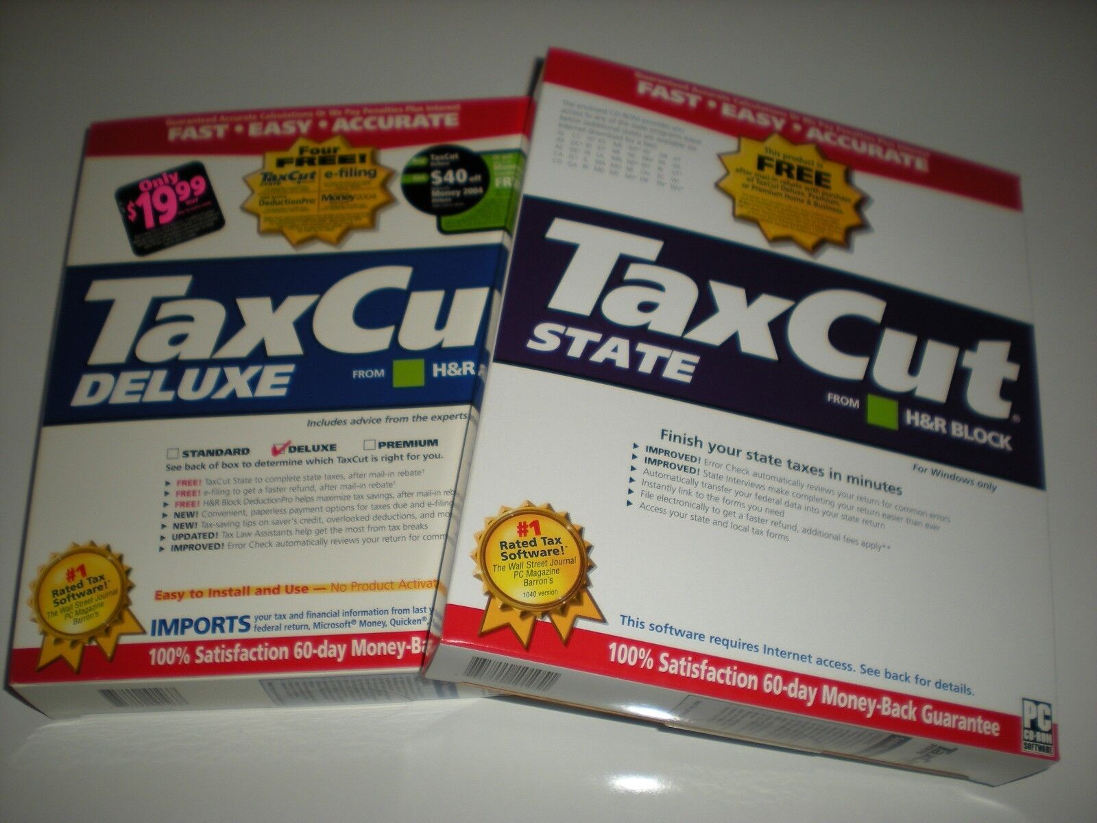 TaxCut 2003 Deluxe Tax Cut with State. New in boxes. 