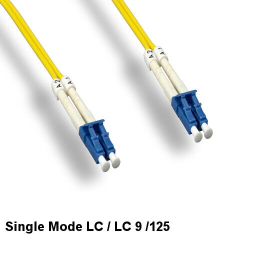 Kentek 2 Meter Single-Mode Fiber Optic Patch Cable LC/LC 9/125 Duplex UPC/UPC