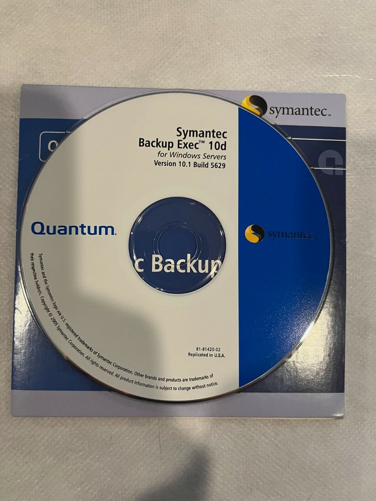 Quantum Software Kit - Symantec Backup Exec 10d, for Windows Servers with Key