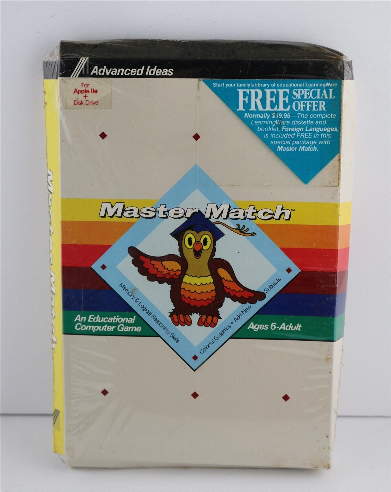 Master Match Educational Apple IIe Vintage 1980s PC Big Box Game -Advanced Ideas