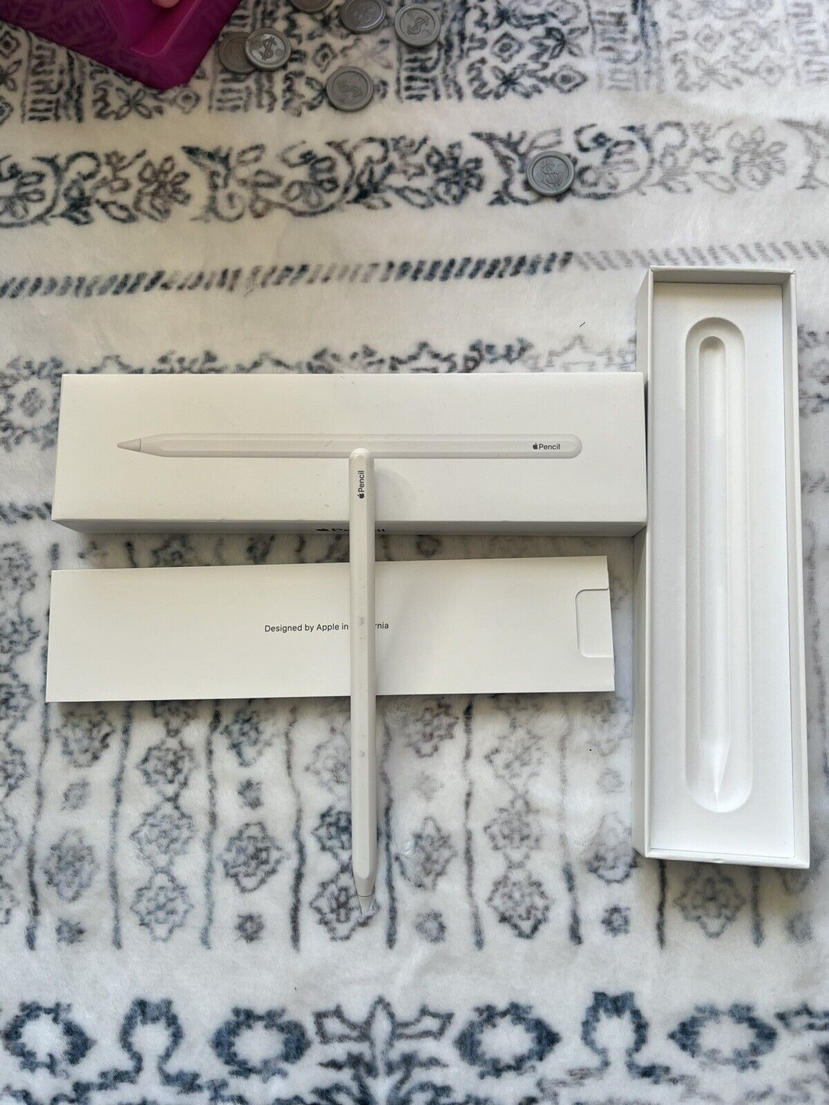 Rarely Used Apple Pencil Stylus (2nd Generation), Including Original Manual&Box