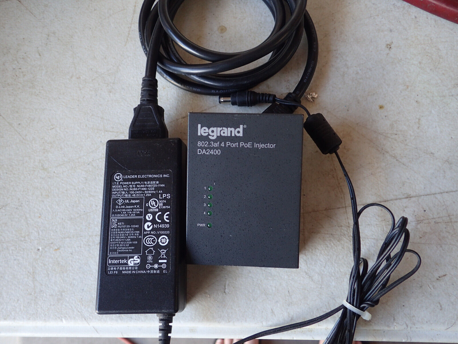 Legrand DA2400 4-Port PoE Injector w/ Power Supply