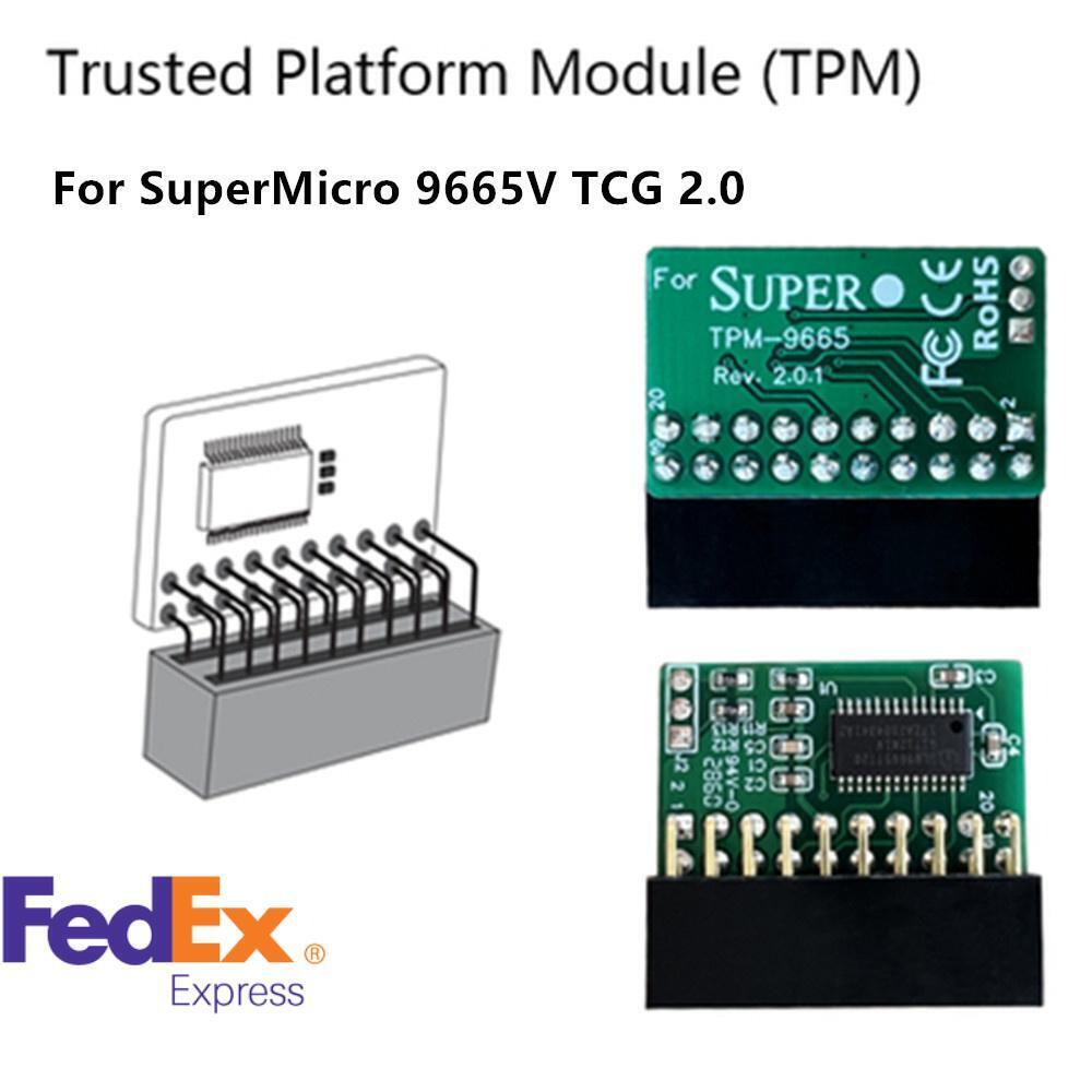 1PCS 20Pin TPM 2.0 Module Trusted Platform For SuperMicro AOM-TPM-9665V TCG 2.0