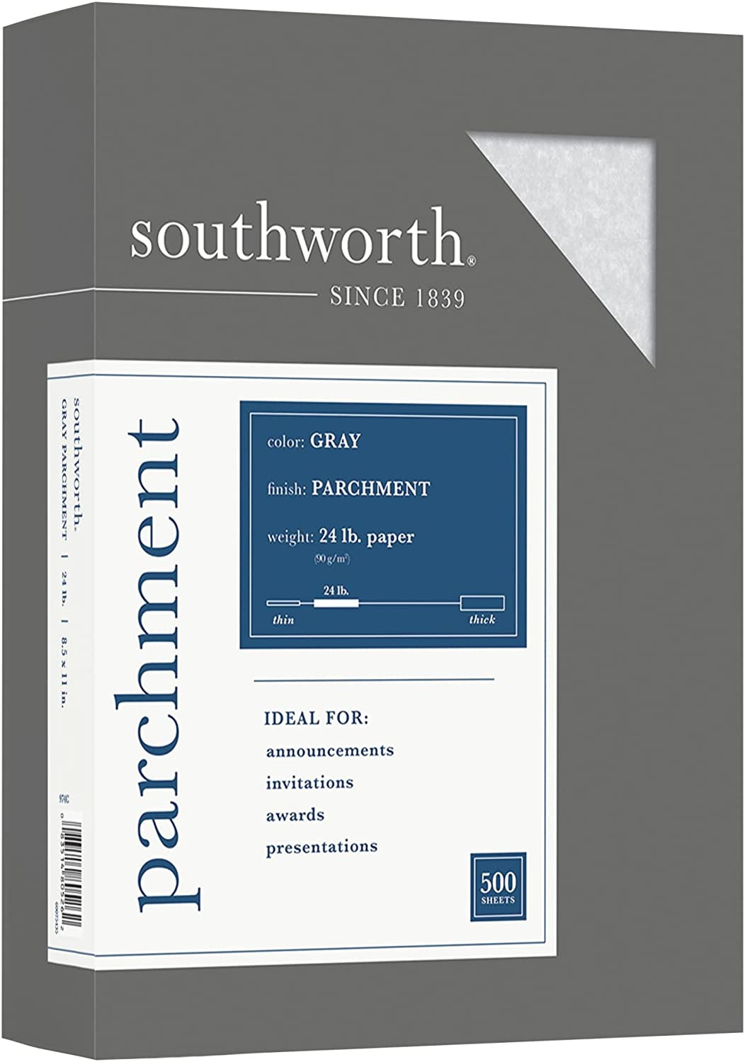 Southworth Parchment Specialty Paper, 24 Lb, 8 1/2\