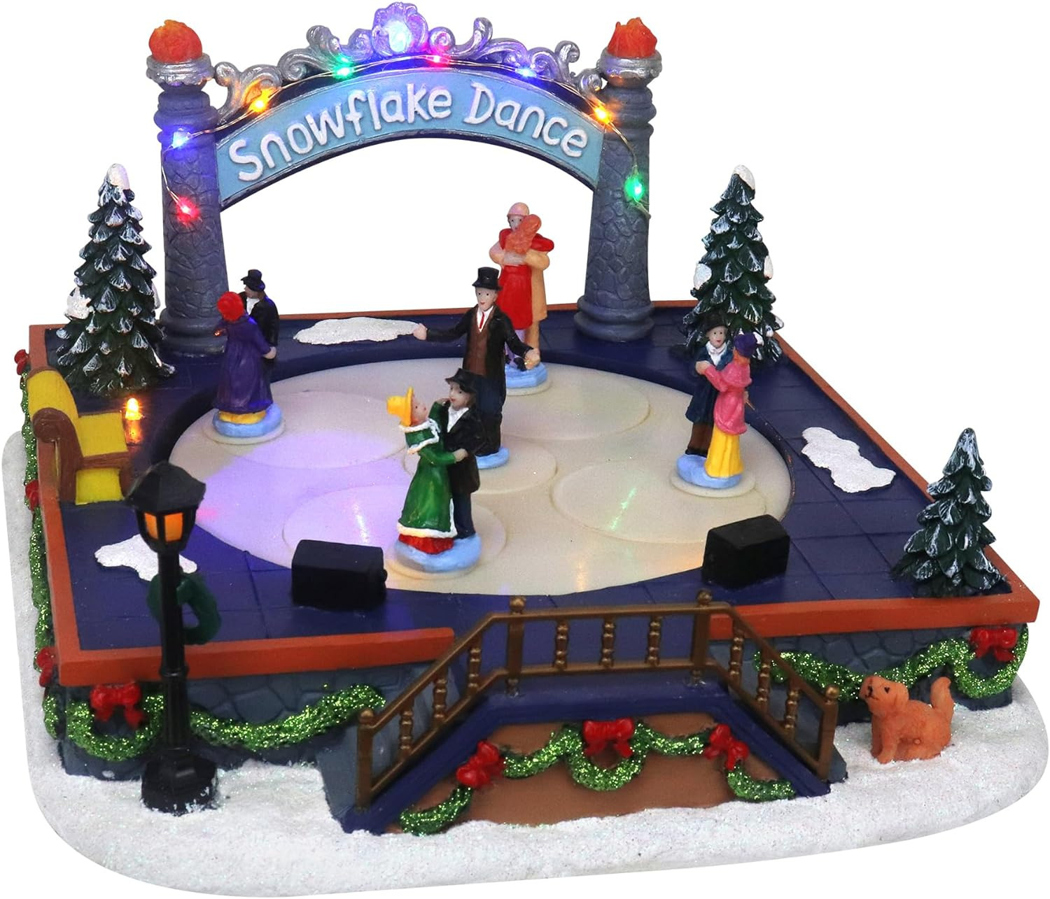 Ballroom Dance at the Snowflake Ball - Animated Christmas Village Tabletop with 