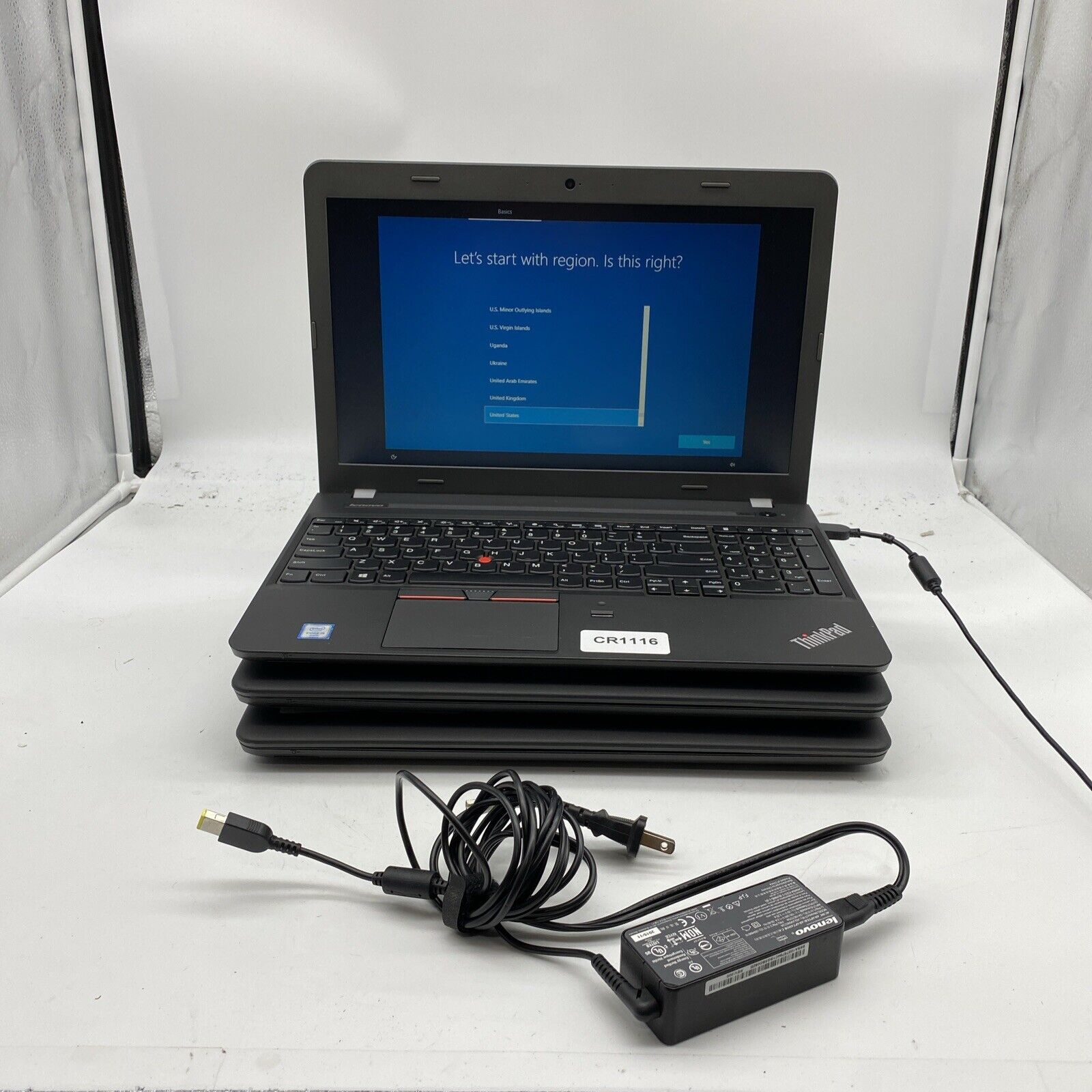 Lot of 3 Lenovo ThinkPad E560 i5-6200U 2.3GHz 8GB RAM 500GB HDD W10P w/Charger