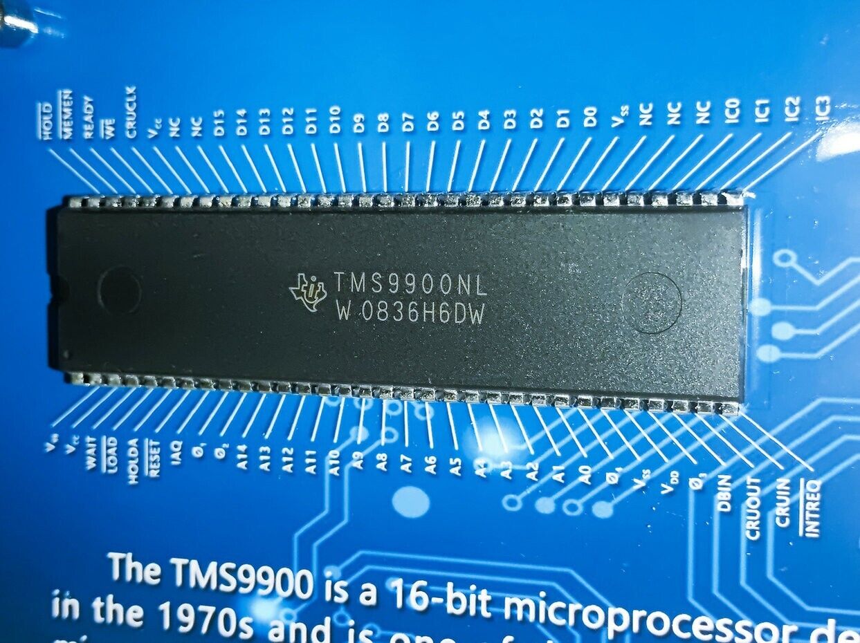 Vintage Rare TI TMS9900NL CPU + Decorative Frame