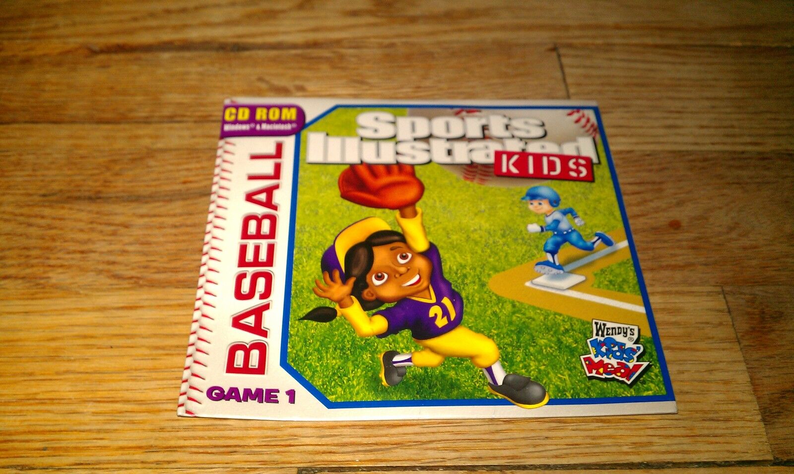 Sports Illustrated Kids Baseball Game 1 CD Rom Windows/Mac Wendy\'s Kids Meal NEW