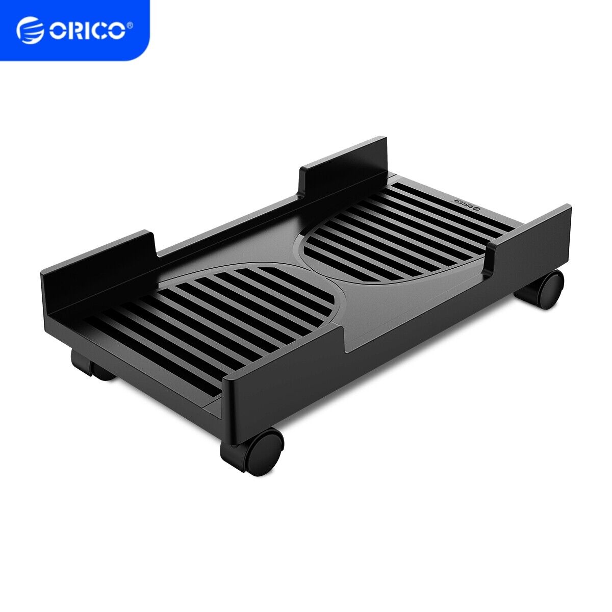 ORICO Computer Tower Stand, Mobile CPU Holder with 4 Caster Wheels Fits PC Tower
