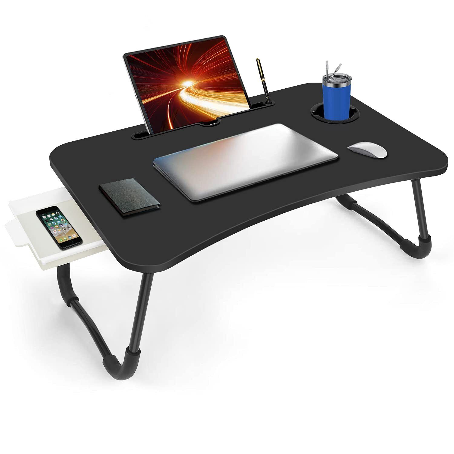 Fayquaze Laptop Bed Table, Portable Foldable Laptop Bed Desk