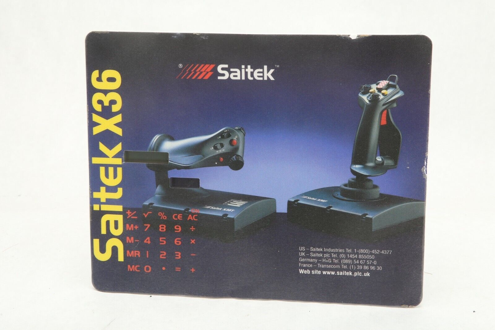 Vintage Genuine Saitek X36 Gaming Mouse Pad 90s Calculator Joystick A22