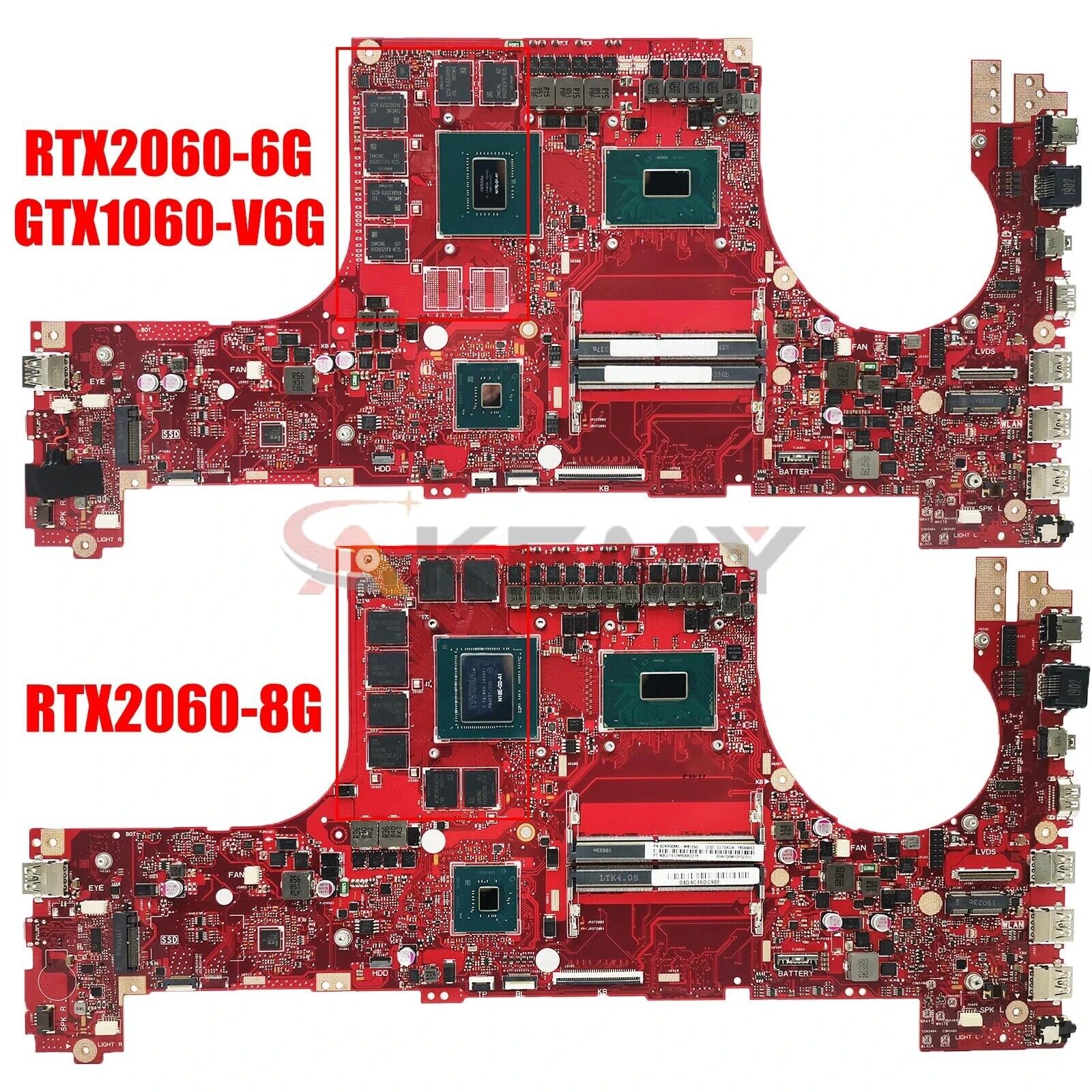 GL704G Motherboard W/ I7-8750H CPU GTX1060 for ASUS ROG GL704GM GL704GV GL704GW