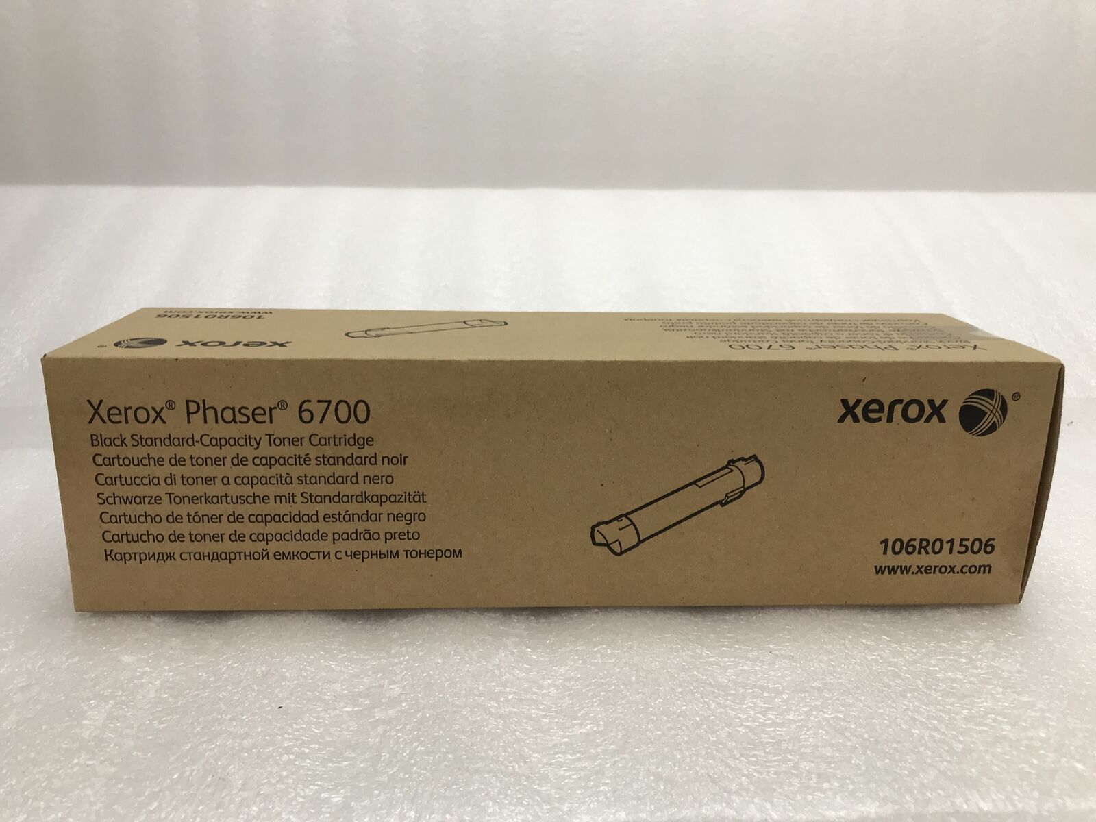 Genuine OEM Sealed Xerox 106R01506 Black Toner for Phaser 6700 Standard Capacity