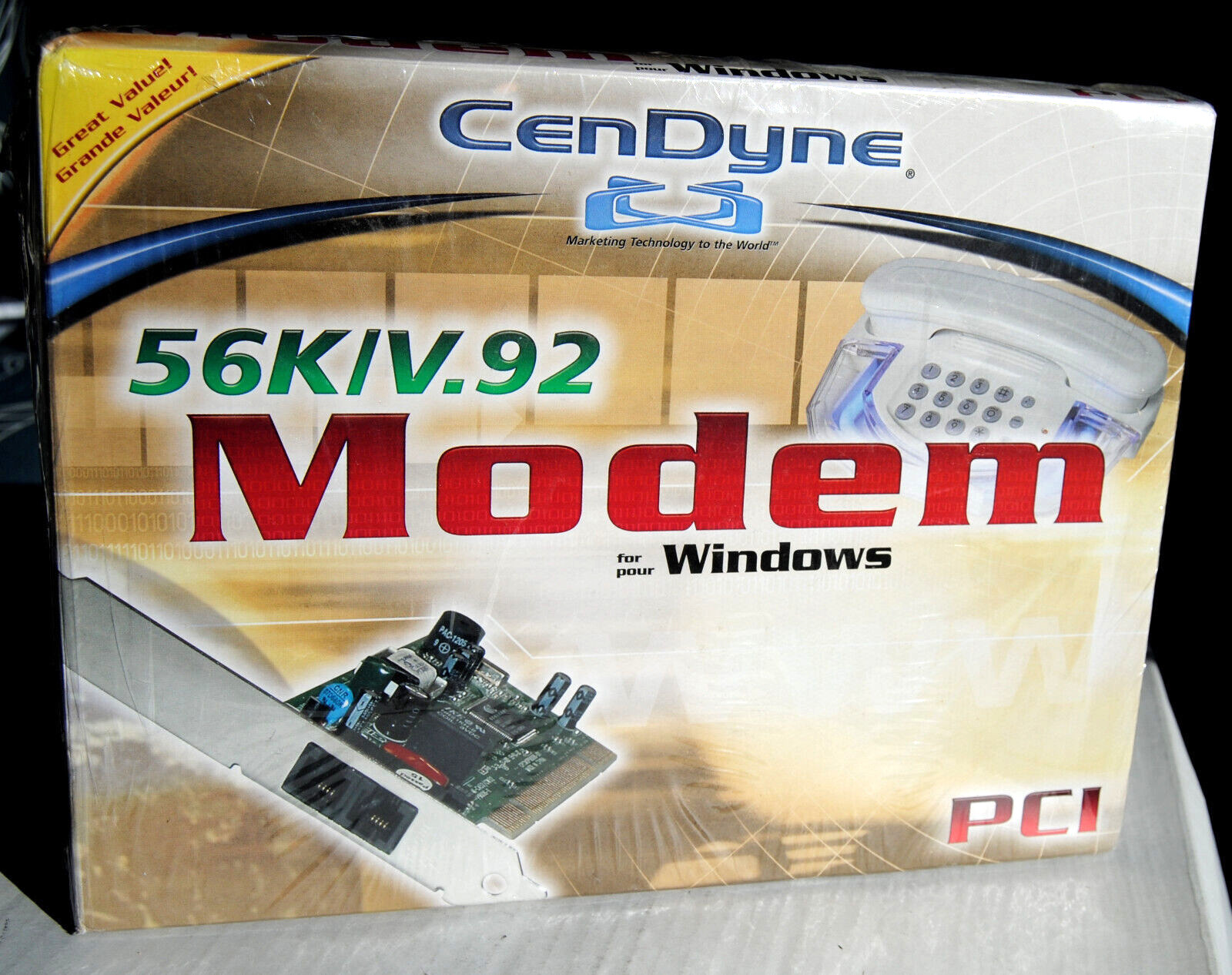 Modem dial up 56K Modem PCI  56K V.92 CenDyne Quickconnect CDIMM00130