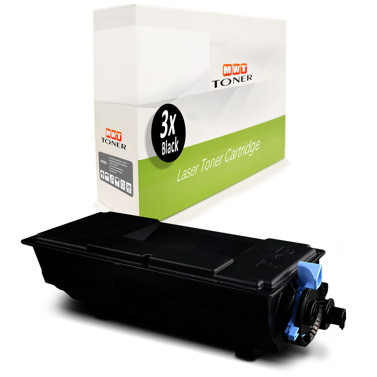 3x MWT Cartridge for Kyocera Ecosys P-3055-dn P-3060-dn P-3045-dn P-3050-dn