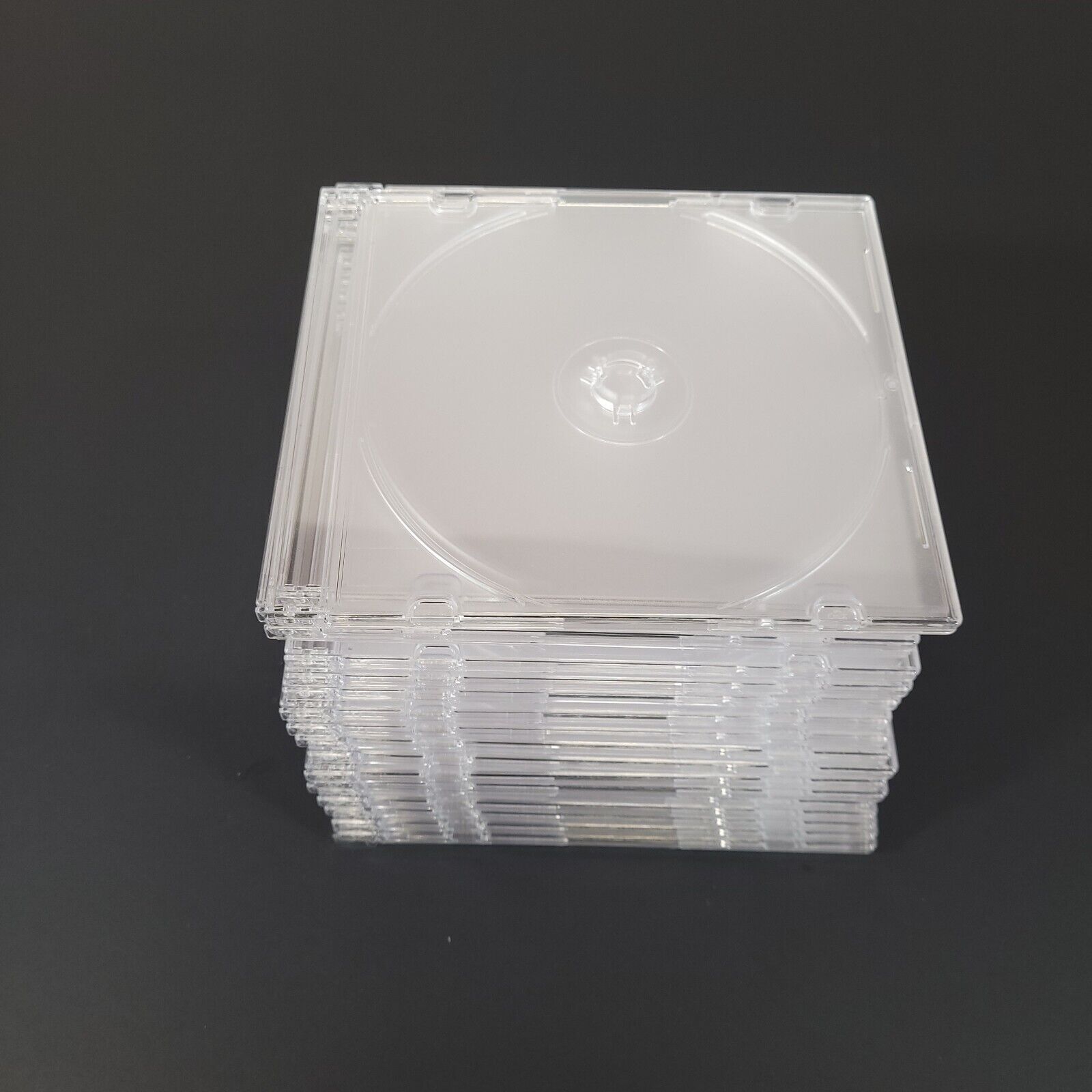 20 Pack Standard CD DVD Cases Single Slim Disc Storage Assembled Clear PP Tray