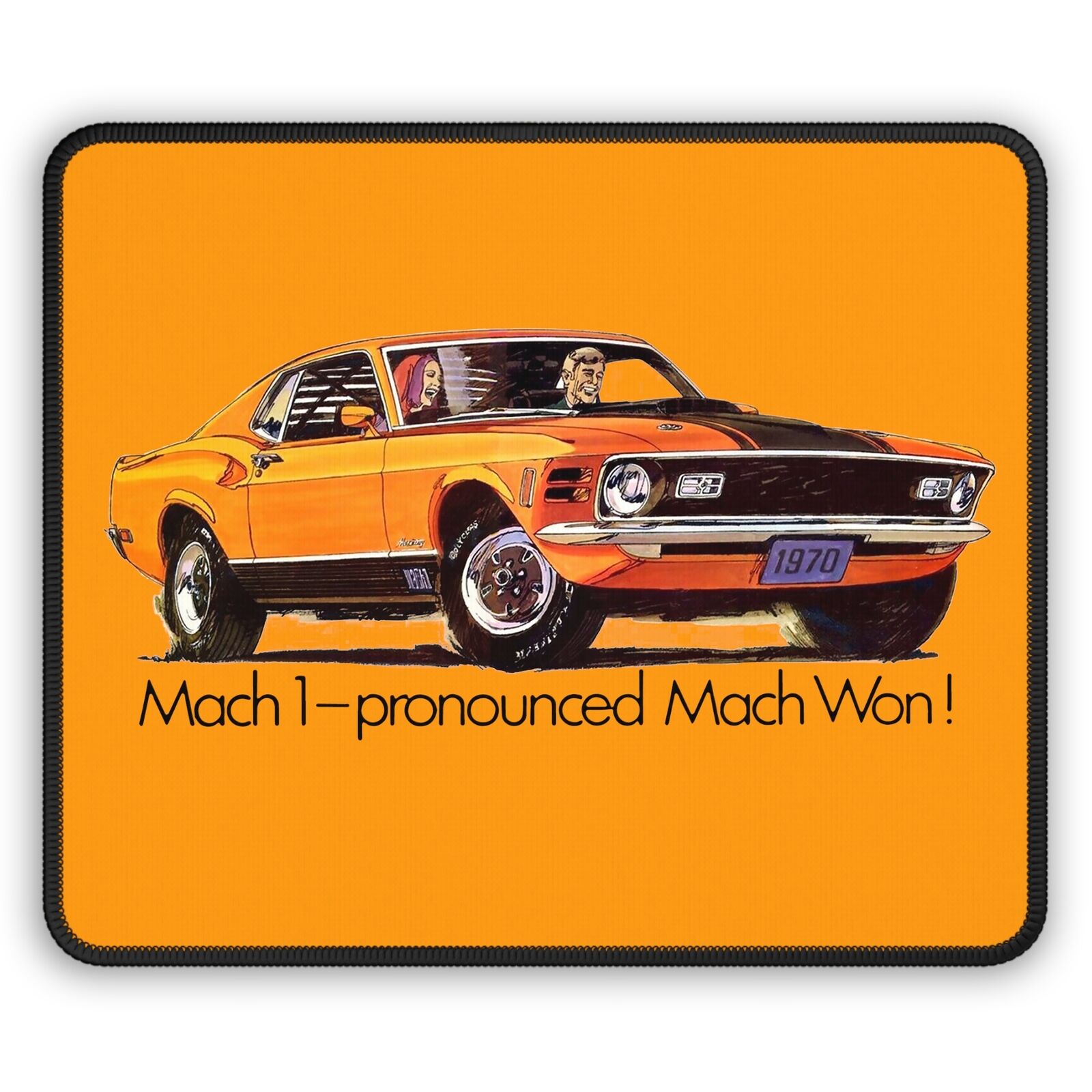 Ford Mustang Mach 1 - 1970 Print Ad - Custom Premium Quality Mouse Pad