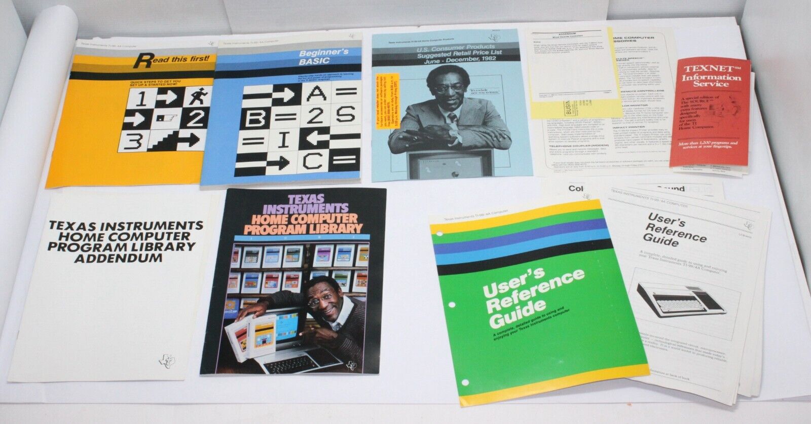 Vintage TI Home Computer Program Guide Book Lot TI-99/4A BASIC 80\'s Library Plus