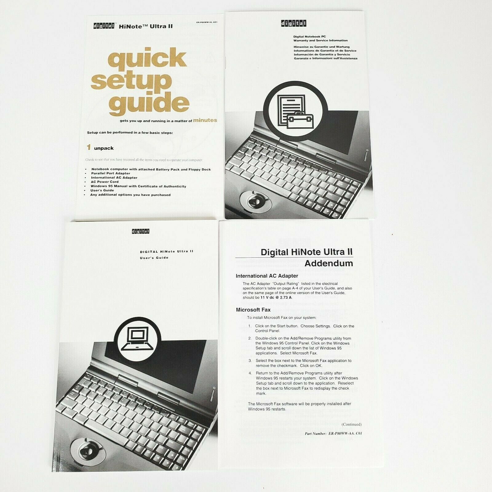 Vintage Digital HiNote Ultra II Quick Setup Guide and Users Guide