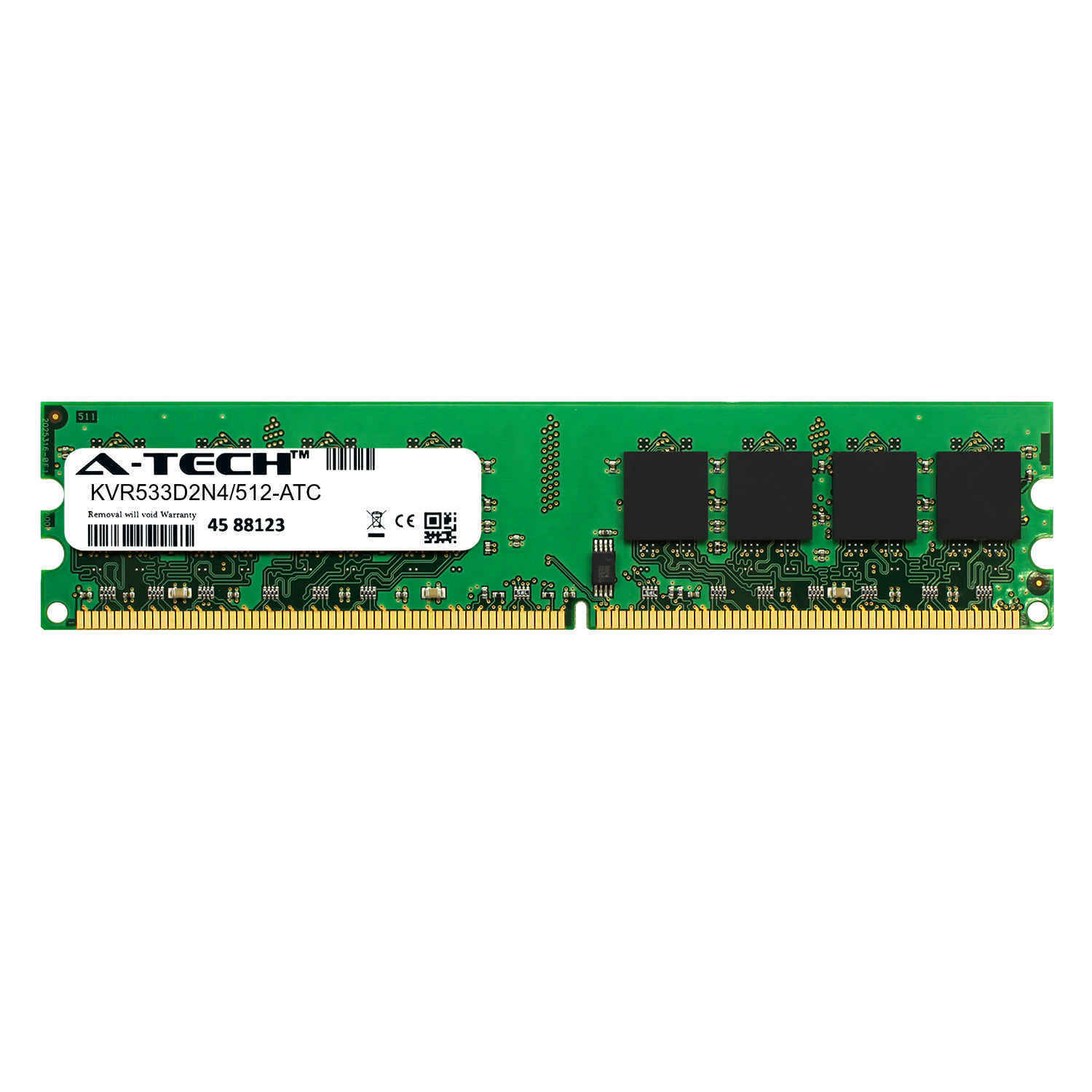 512MB DDR2 PC2-4200 533MHz DIMM (Kingston KVR533D2N4/512 Equivalent) Memory RAM