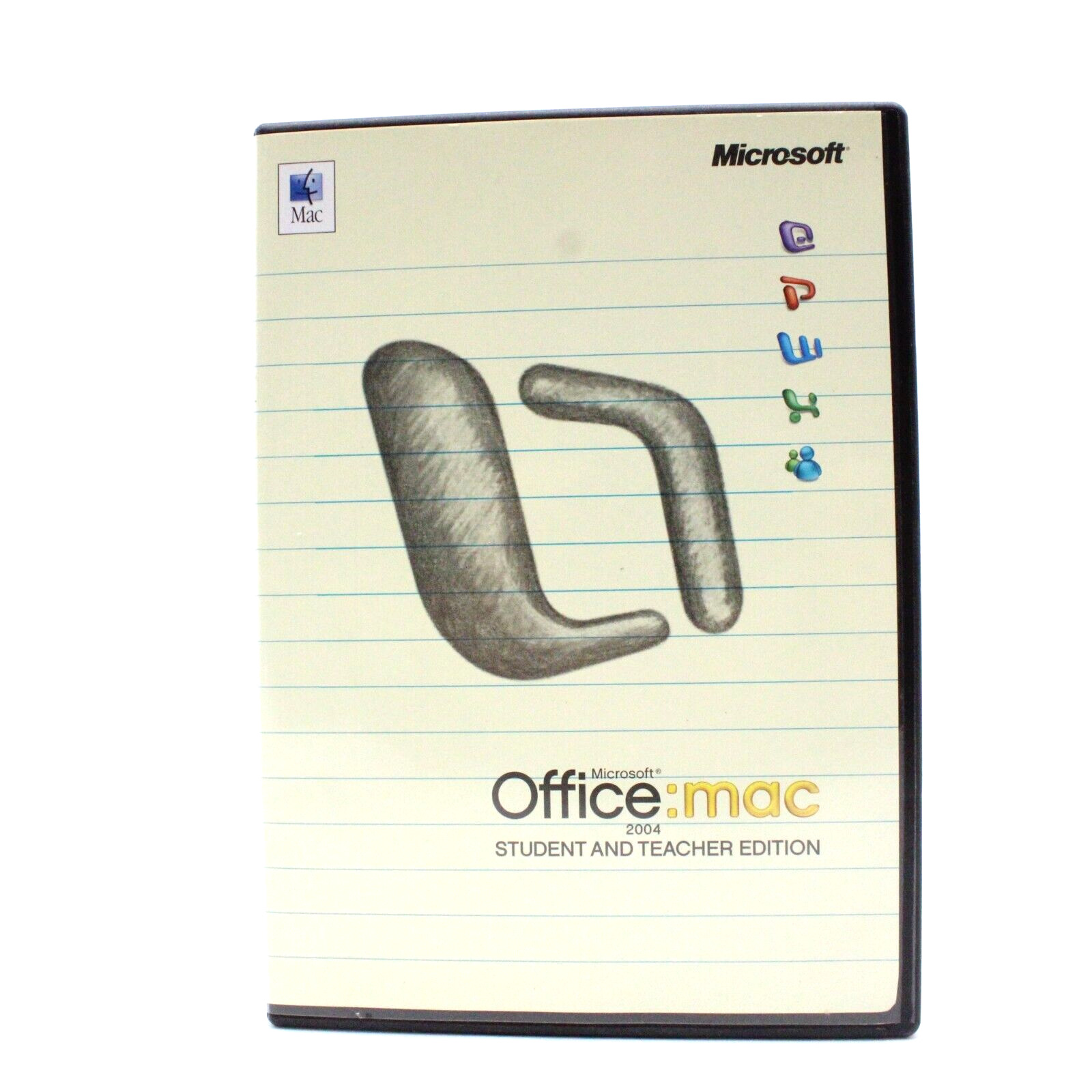 Microsoft Office Mac 2004 Student and Teacher Edition Software 3 keys w/ booklet